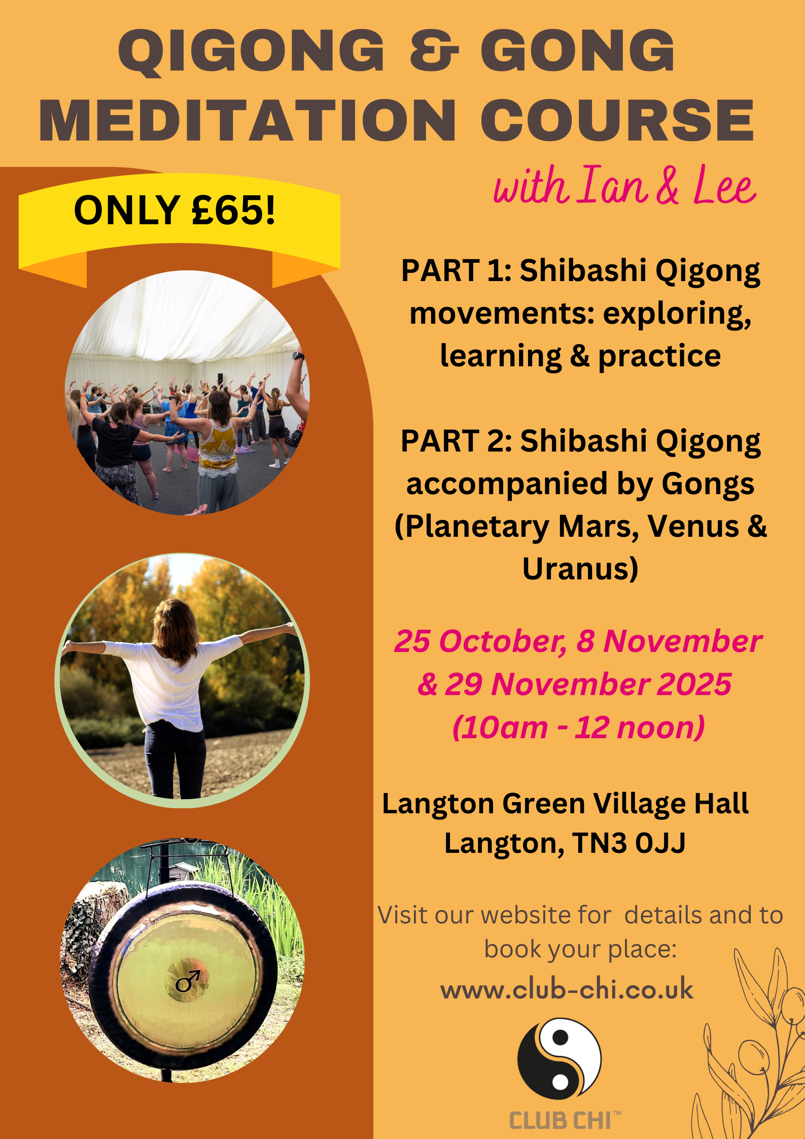 Shibashi Tai Chi Qigong & Gong Meditation Course